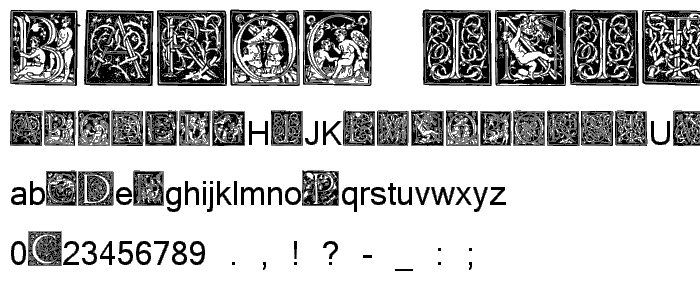 Barock Initialen font